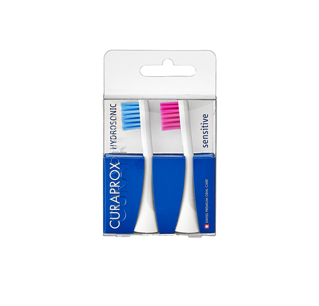 ראשי מברשת חשמלית להחלפה כחול ורוד Hydrosonic Sensitive