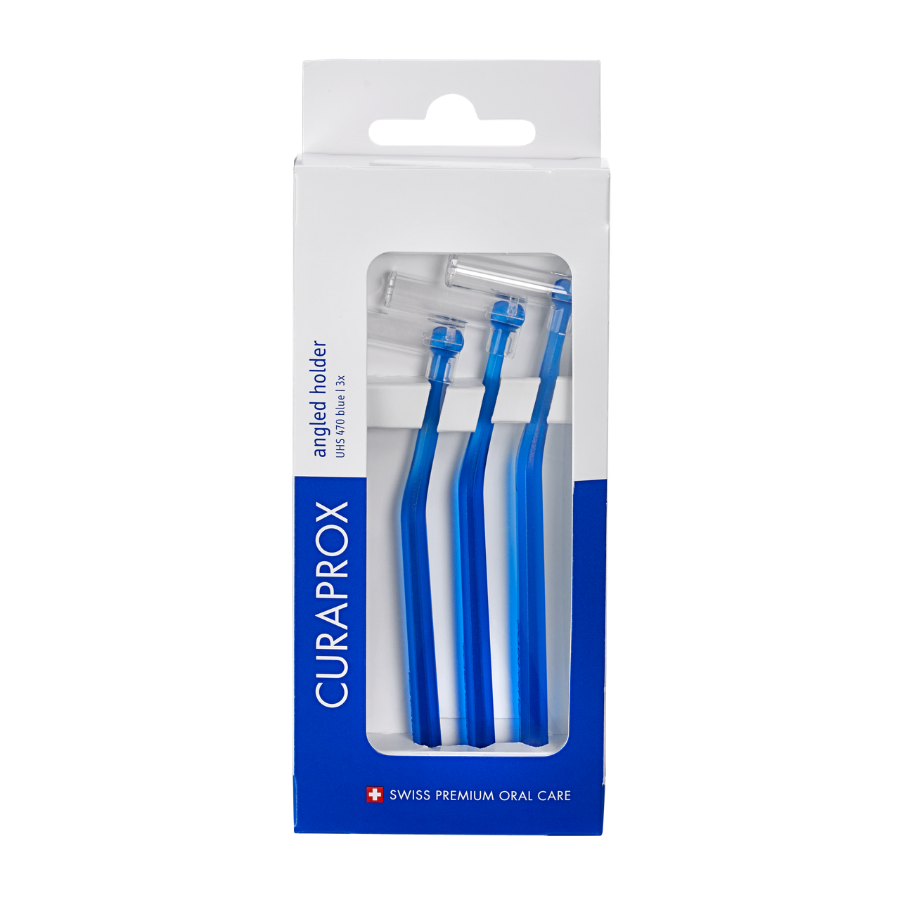 UHS 470 angled holder with 3x blue holders + caps