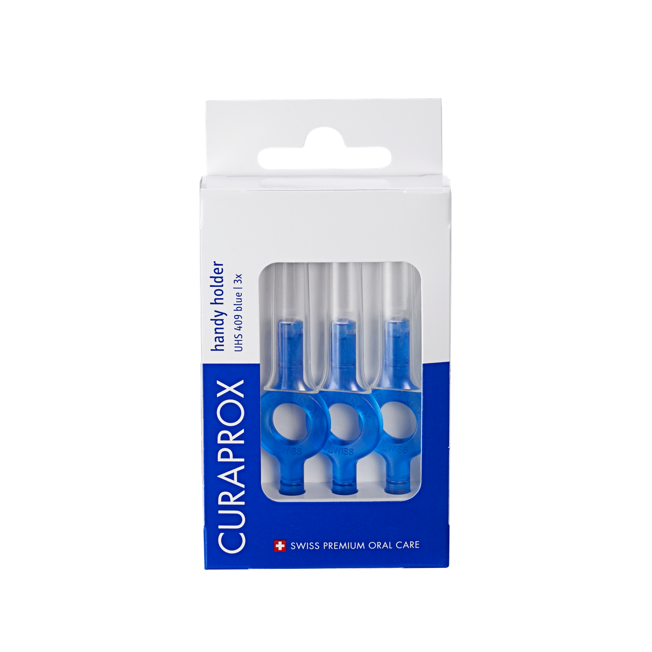 UHS 409 handy holder with 3x blue holders + caps